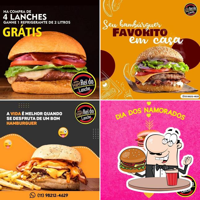 Os hambúrgueres do Rei Do Lanche irão satisfazer diferentes gostos