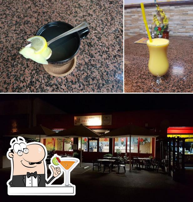 This is the picture depicting drink and interior at Restaurant Phuc Loc Tho