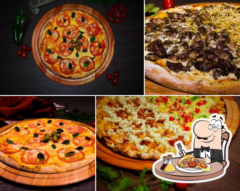 Escolha diferentes tipos de pizza