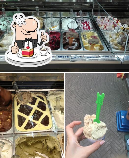 Il Gelatiere serve un'ampia varietà di dessert