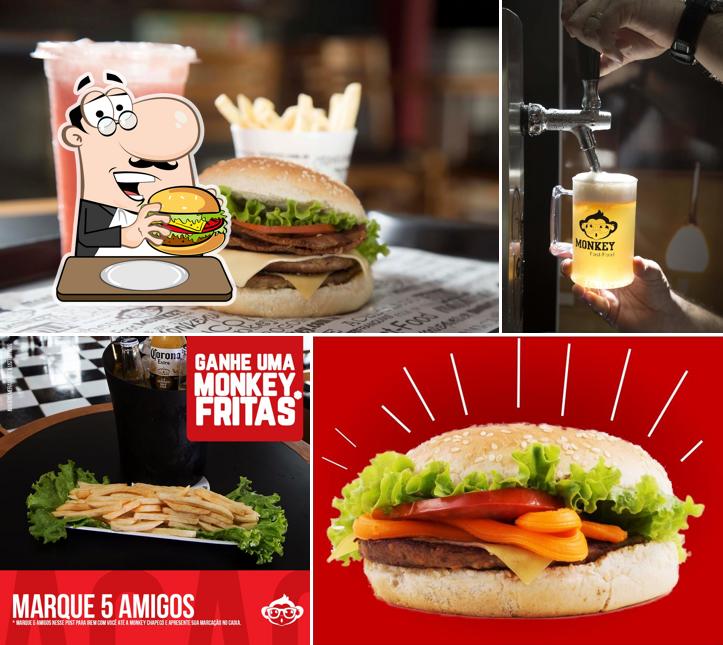 Hambúrguer em Monkey Fast-food