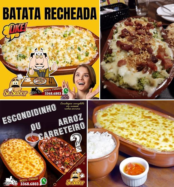 Escolha pizza no Novo Sr. Sabor