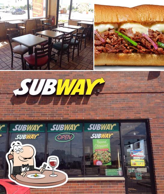 Check out the picture displaying food and interior at Subway