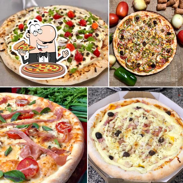 Peça diferentes tipos de pizza