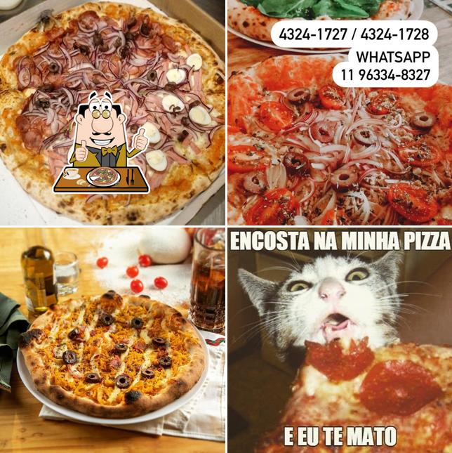 Escolha diferentes tipos de pizza