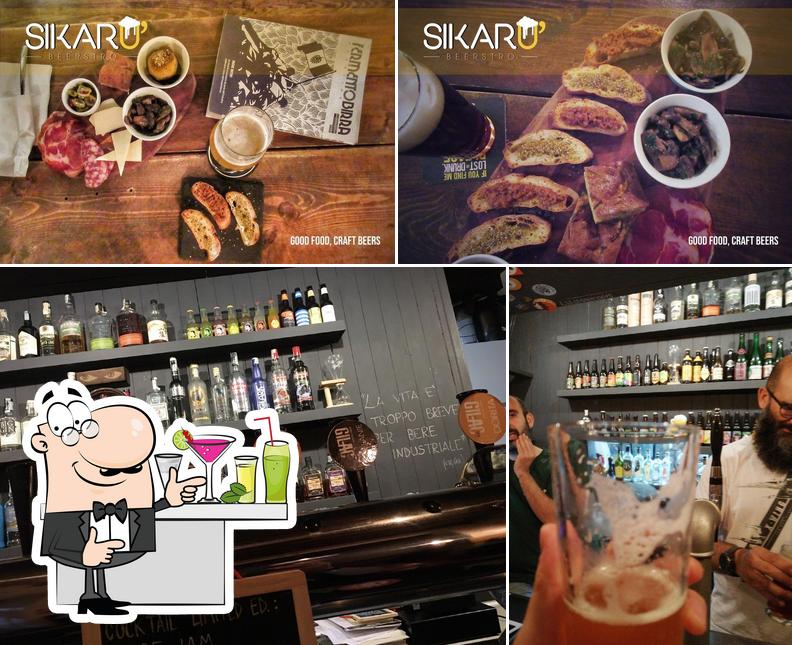 Tra le diverse cose da Sikaru' Beerstro si possono trovare la bancone da bar e cibo