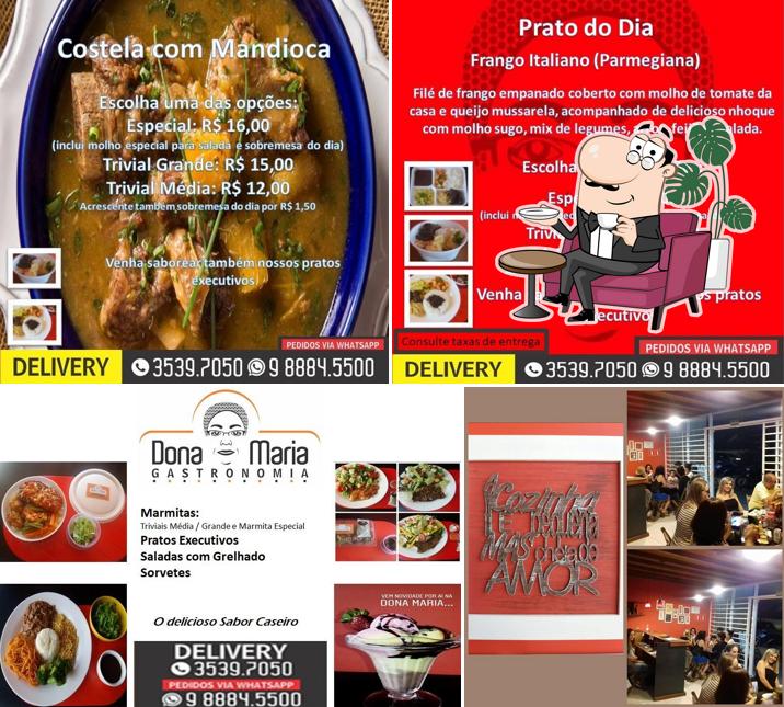 O interior do Dona Maria Gastronomia