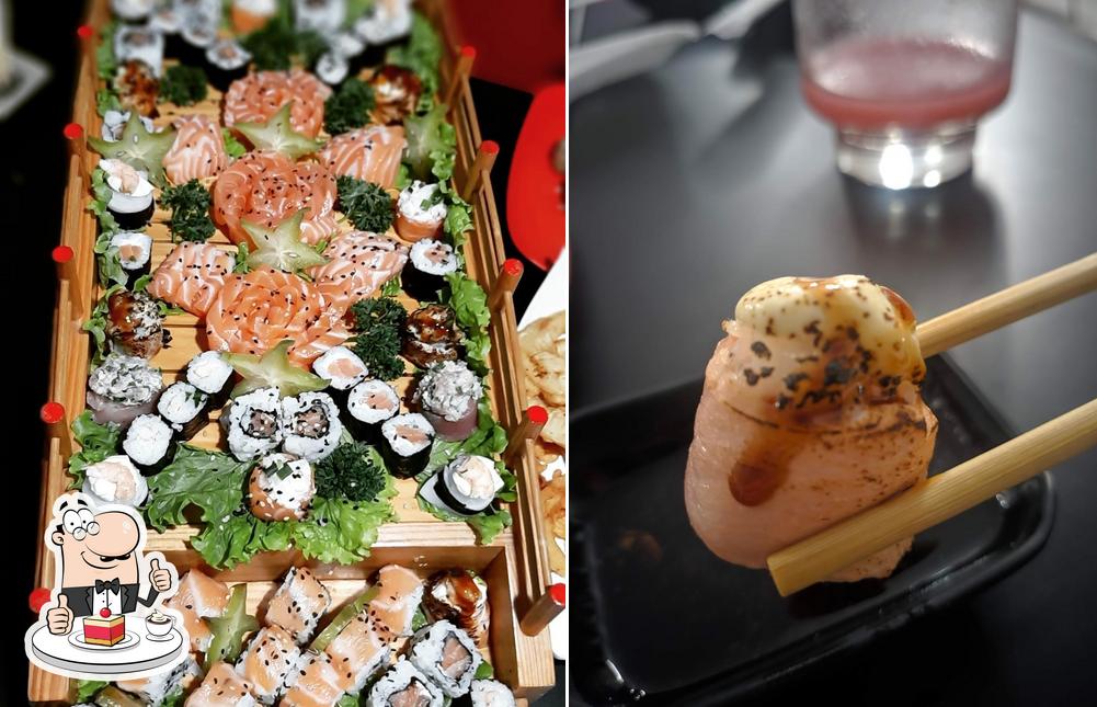 Nikos Sushi e Delivery provê uma escolha de pratos doces