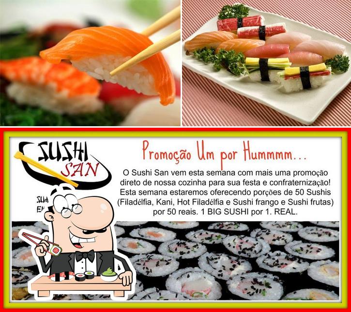 Prove diversas opções de sushi