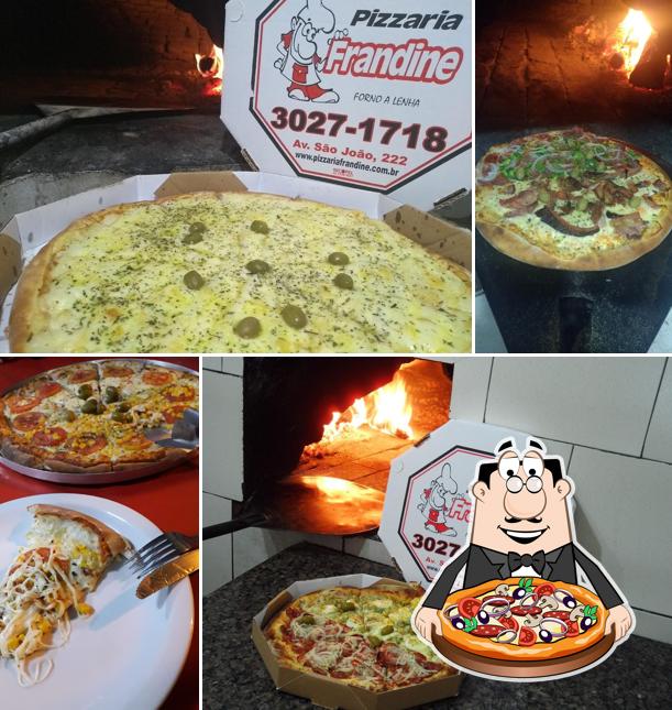 Escolha pizza no Aero Pizza Frandine