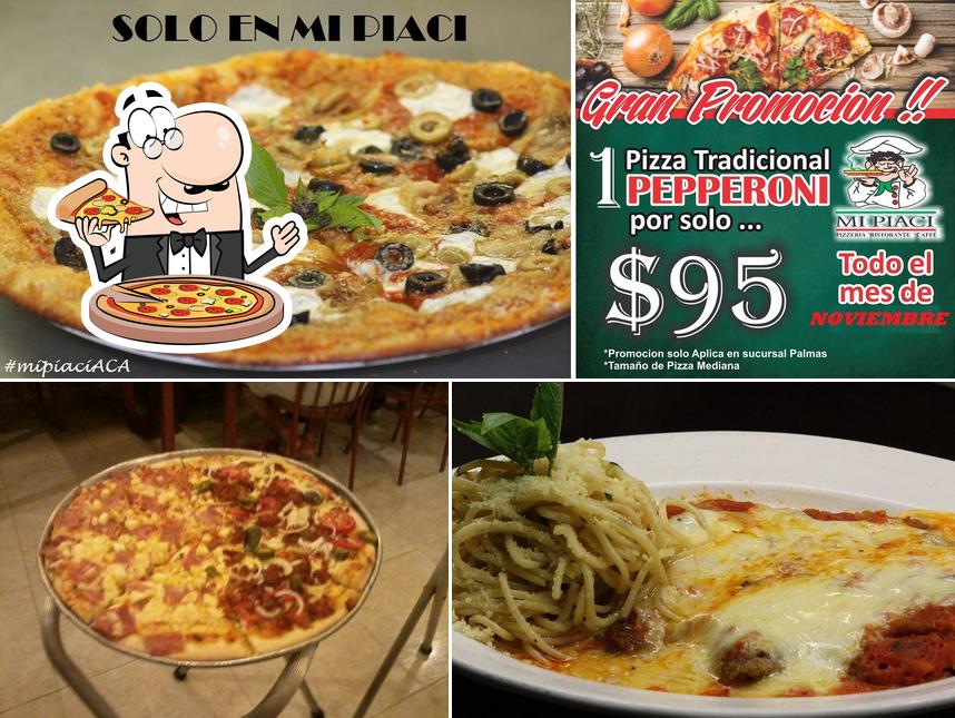 Get pizza at Mi Piaci