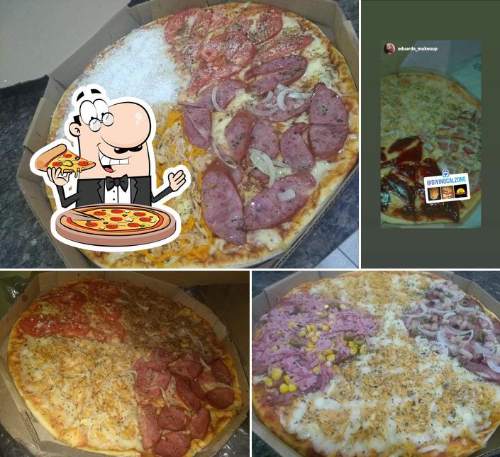 Escolha pizza no Pizzaria Delivery Divino Calzone