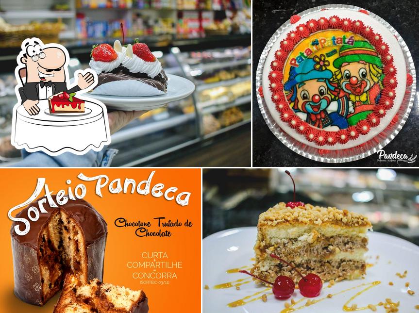 Pandeca Panificadora e Confeitaria provê uma seleção de pratos doces