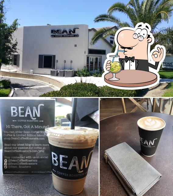 The picture of drink and exterior at Bean Coffee Roasters Temecula