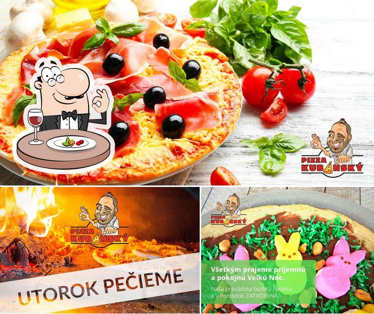Это фото, где изображены еда и внешнее оформление в Pizza Kubánsky