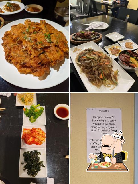Meals at SF Honey Pig Korean BBQ Restaurant