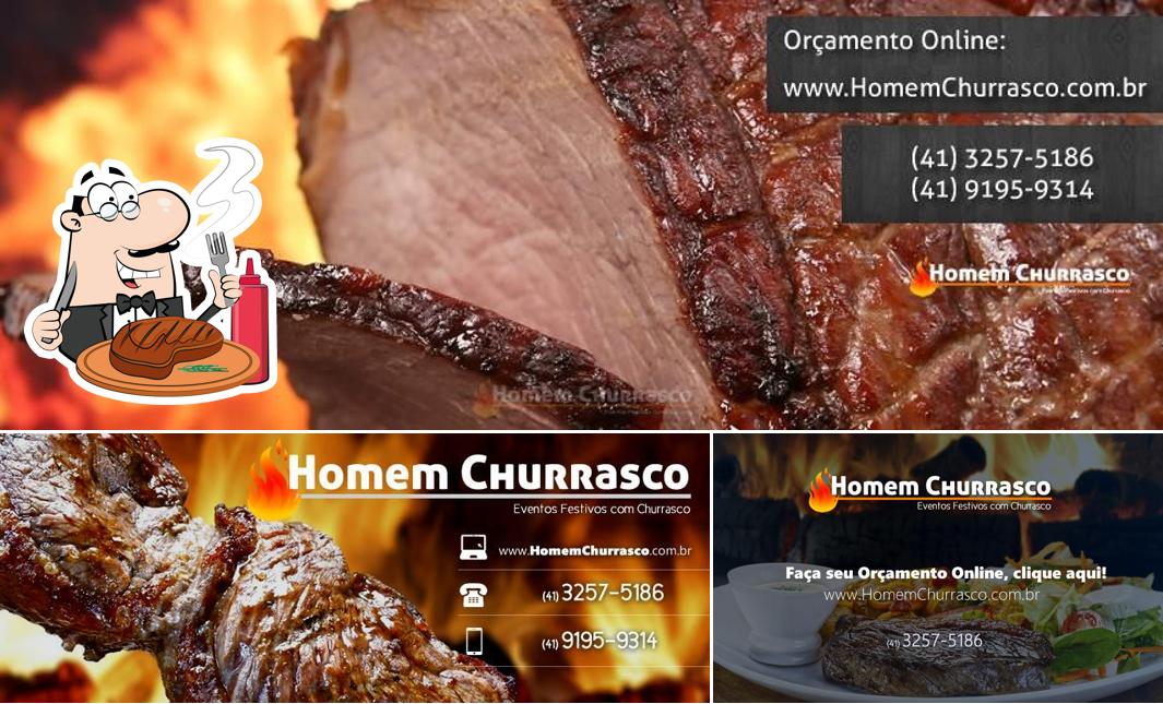 Peça refeições de carne no Homem Churrasco Curitiba PR