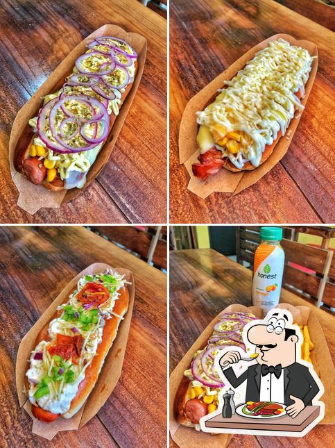 Comida em Hot Dog Gourmet