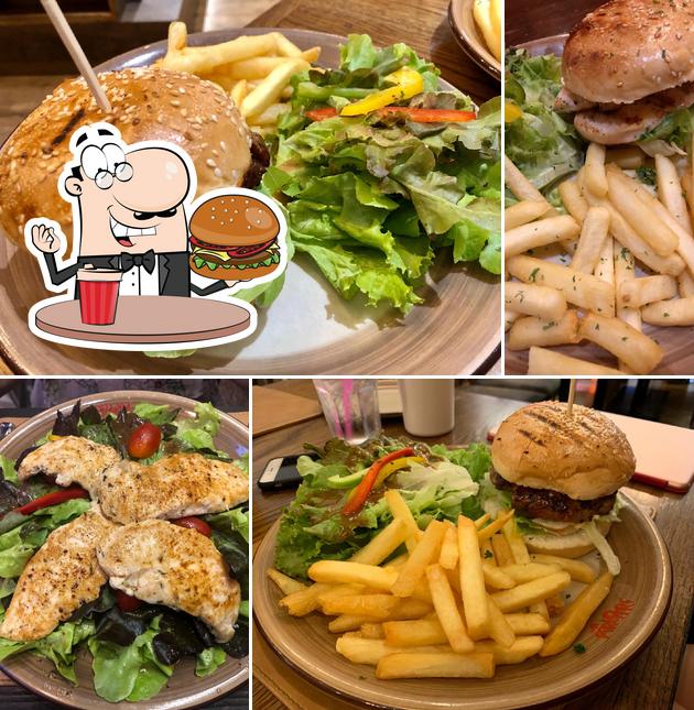 Try out a burger at Piri-Piri Flaming Chicken (พิริ พิริ)