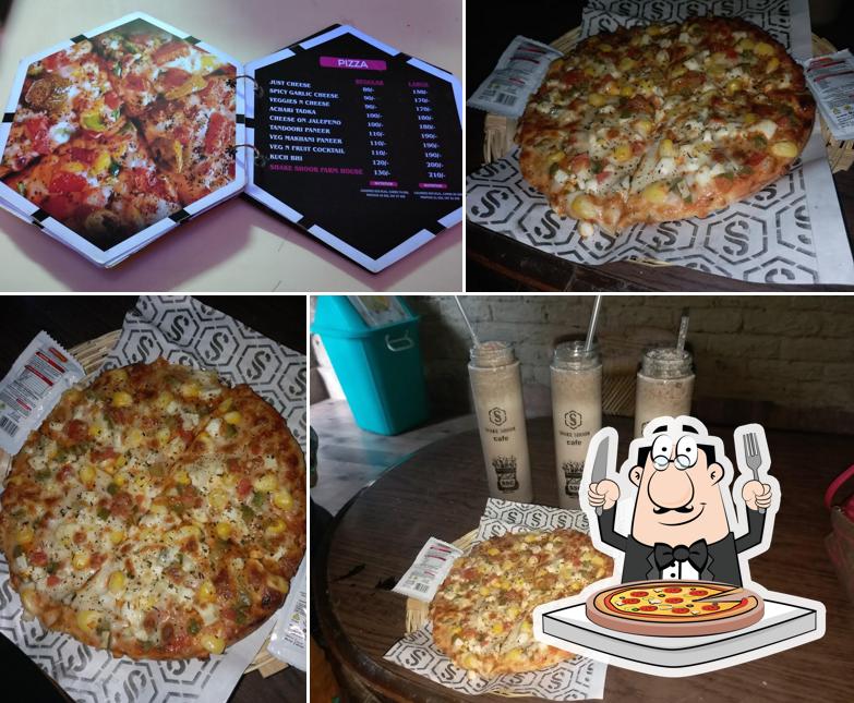Get pizza at Shake Shook Cafe