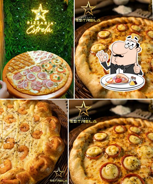 Experimente pizza no Restaurante & Pizzaria Estrela
