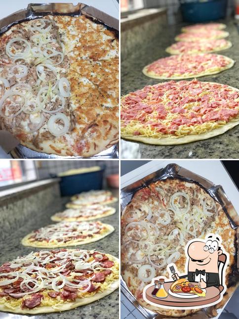 Peça diferentes variedades de pizza