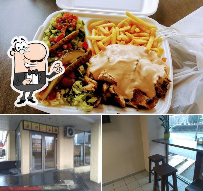This is the image depicting interior and fries at Šefo Kebabai