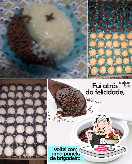 Thaemy doces especiais serve uma seleção de pratos doces