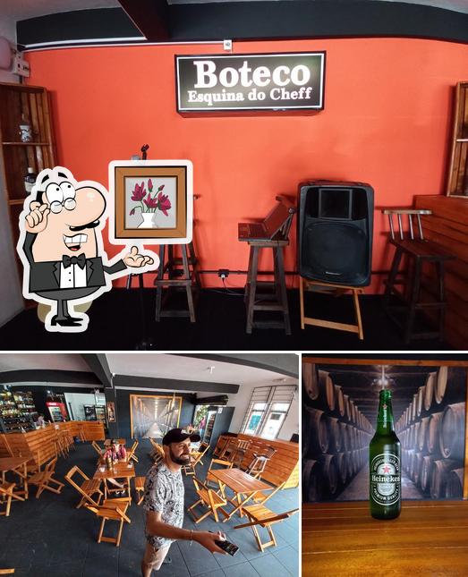 O Boteco Esquina Do Cheff se destaca pelo interior e cerveja