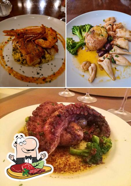 Escolha pratos de carne no Restaurante Il Pescatore Mediterrâneo