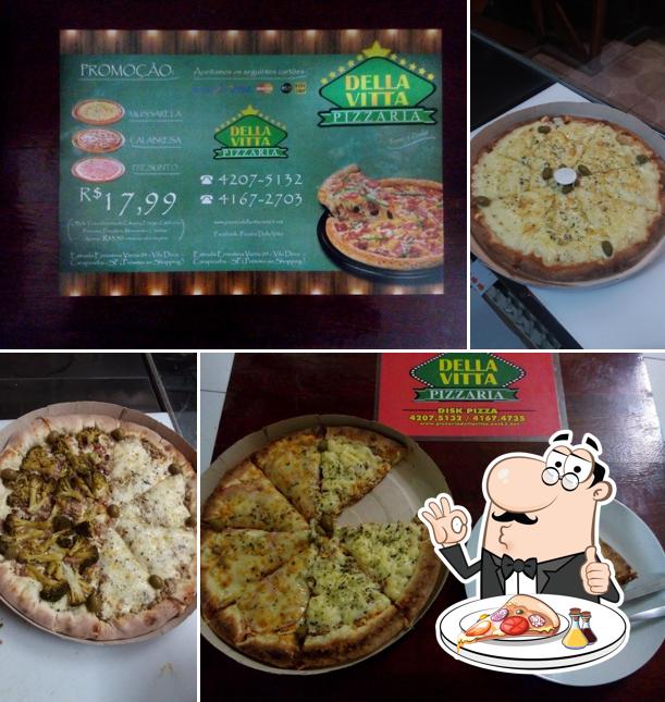 Escolha diferentes tipos de pizza