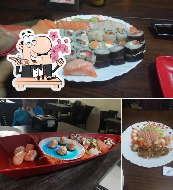 Prove diferentes opções de sushi