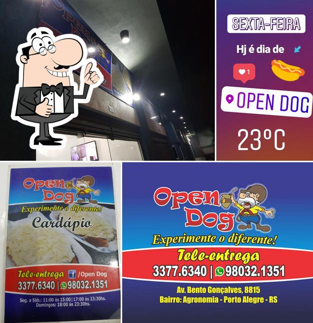 Look at the picture of Open Dog