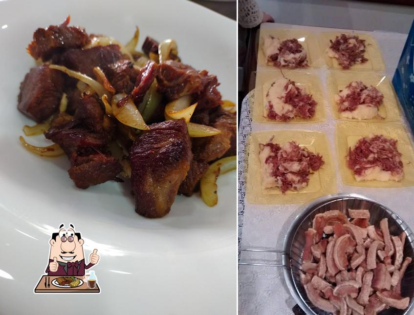 Prove pratos de carne no Restaurante do Magyver