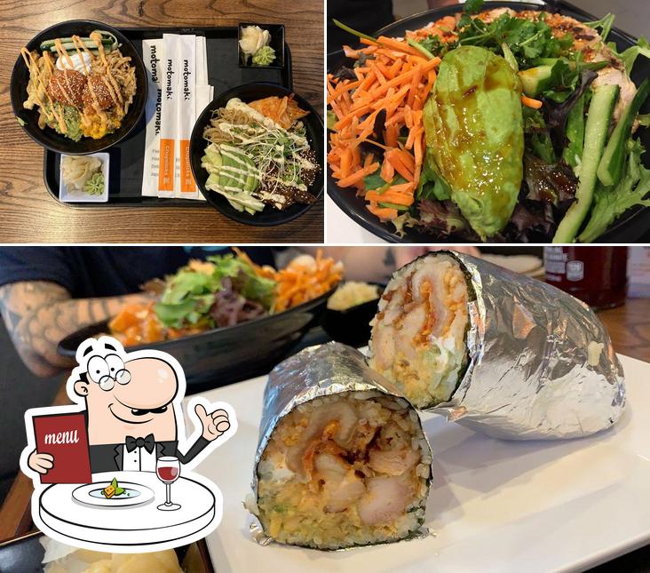Food at Motomaki Sushi Burritos and Bowls
