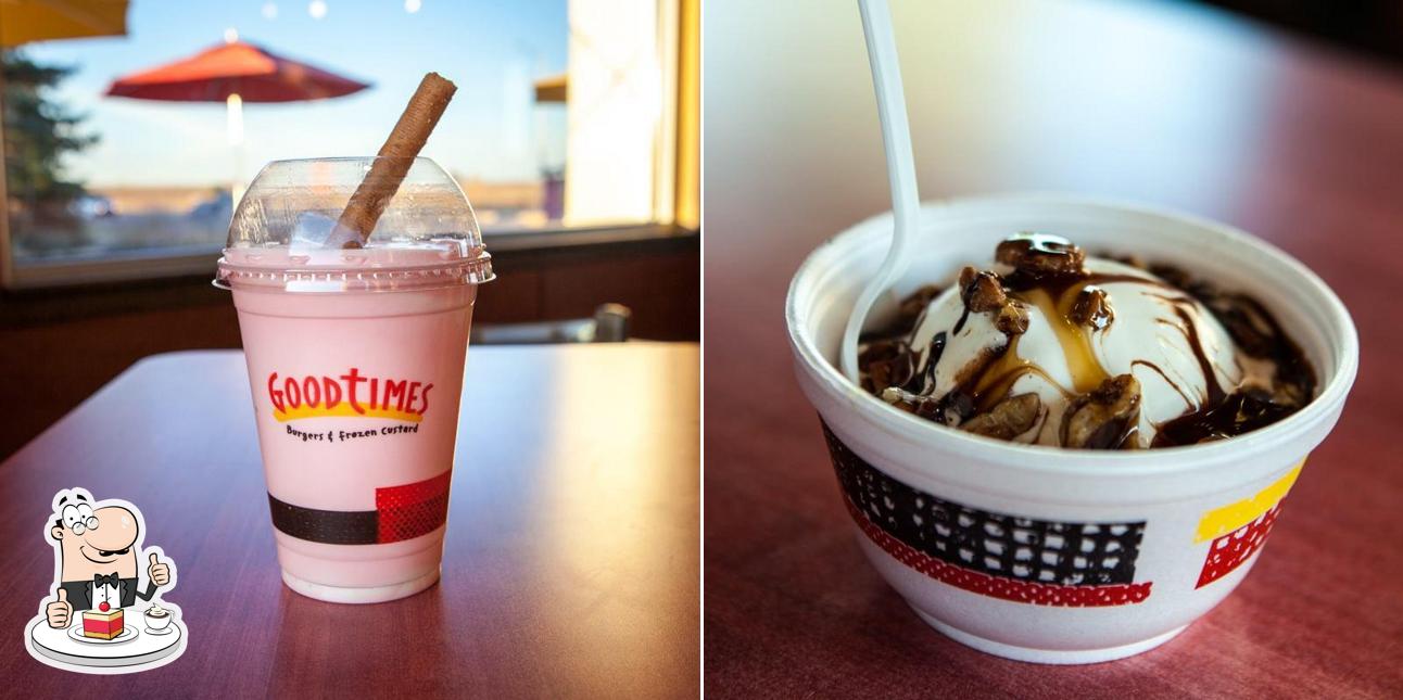 Good Times Burgers & Frozen Custard sirve distintos dulces