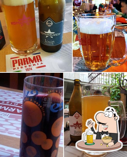 Pizzeria Parma offre une sélection de bières