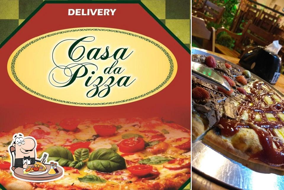 Peça diferentes variedades de pizza