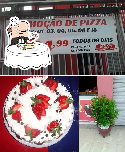 Digas Restaurante - Pizzaria - Lanchonete oferece uma variedade de pratos doces