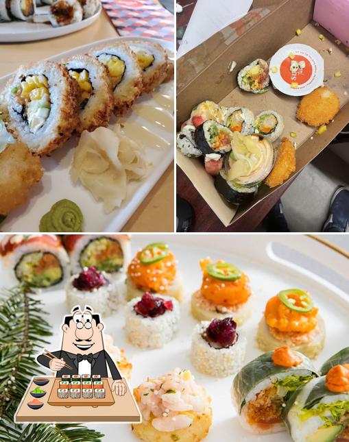 Les sushi sont servis à Sushi Taxi