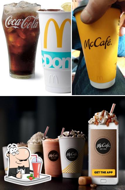 Enjoy a beverage at McDonald's