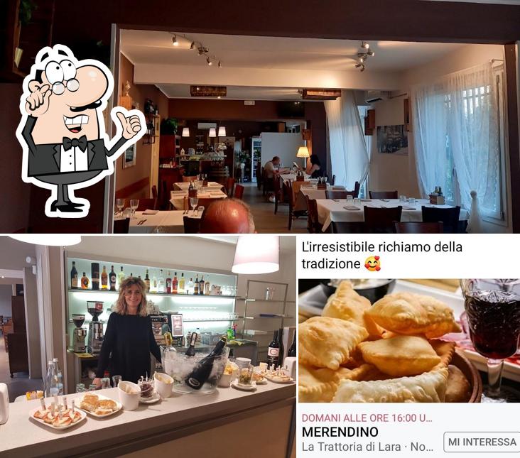 Questa è la foto che presenta la interni e bevanda di La Trattoria di Lara