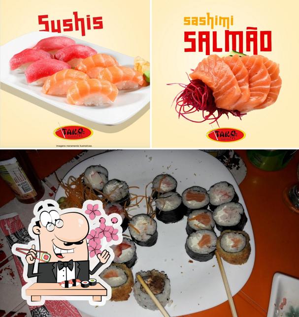 Peça diferentes opções de sushi