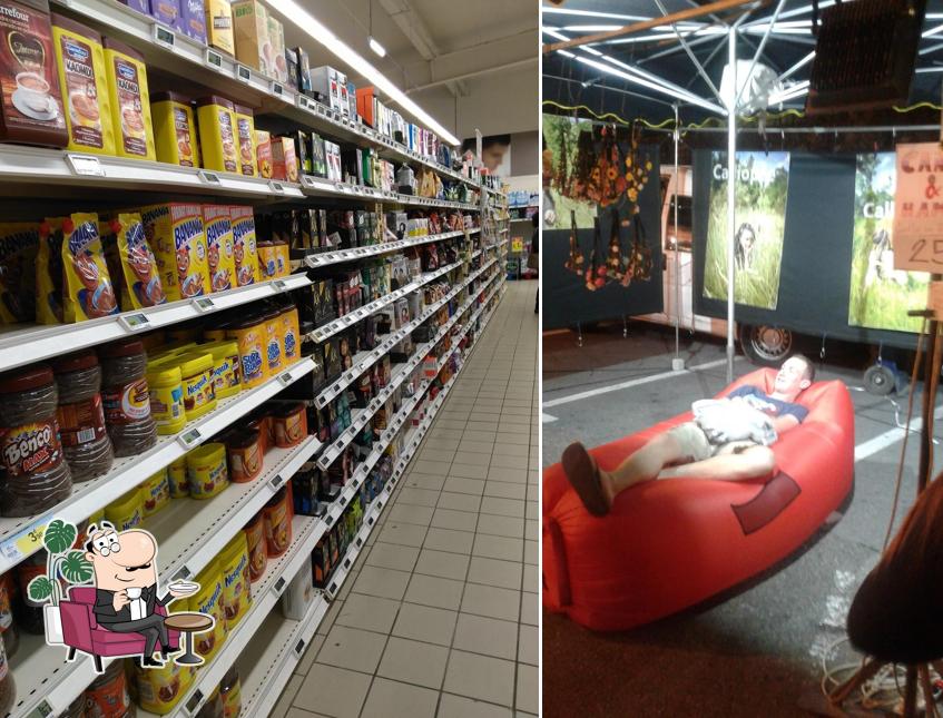 L'intérieur de Carrefour Market Joyeuse