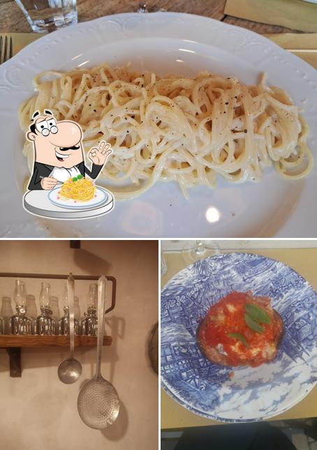 Spaghetti alla carbonara al Osteria da Vettoretti