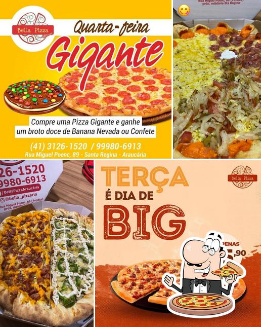 Consiga pizza no Bella Pizza