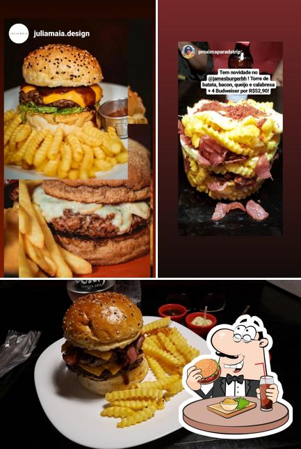 Delicie-se com um hambúrguer no James Burger