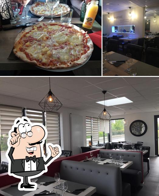 Vérifiez la photo affichant la intérieur et pizza concernant La Villa Bella