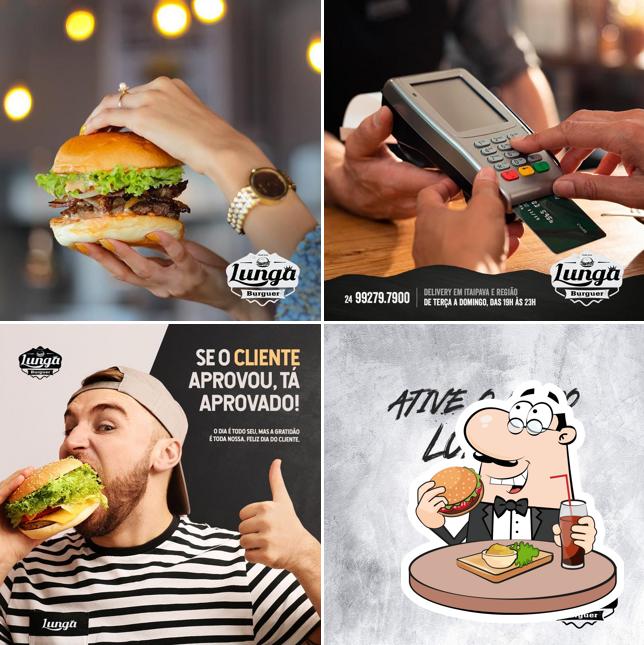 Peça um hambúrguer no Lunga burguer