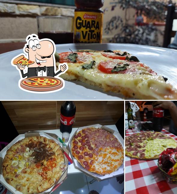 Escolha pizza no Fino Sabor Pizzaria